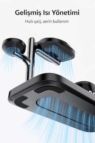 5 İ 1 Arada 25w Qi2 Kablosuz Şarj Standı Bluetooth Hoparlör Alarm Saat Led Gece Işığı