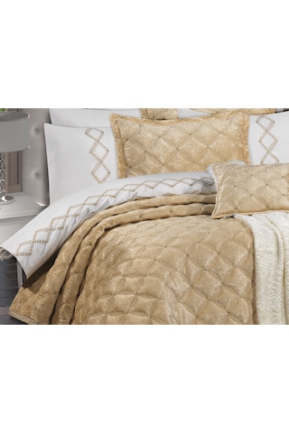 Goldroom Asalet 12 Parça Secaddeli Çeyiz Seti. Vizon