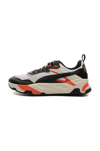 389289-36 Puma Trinity Flat Erkek Spor Ayakkabı Beyaz 389289-36 Beyaz Siyah Turuncu Çok Renkli