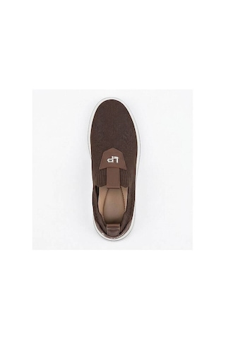 Daytex 1111 Erkek Slip-on - Full Triko Örgü Sportif Kalın Eva Taban Sneaker Kahverengi