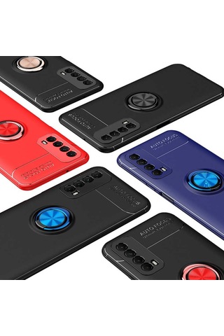 Huawei P Smart 2021 Kilif Yüzüklü Magnetli Ravel Case 357682745