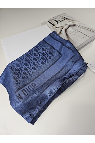 Miorel Scarfs Yeni Sezon Cd Kaşmir İpek Şal 4 Mevsim Fular Silk Scarfs Shawl Hijab Lacivert