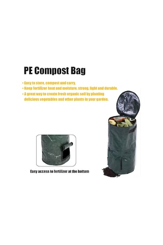 Singree "kompost Poşeti - Dayanıklı Pe Malzeme, Su Geçirmez, Katlanabilir Bahçe Atık Çantası"