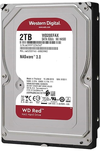 WD Red WD20EFAX 3.5" 2 TB 5400 RPM 64 MB SATA 3 HDD