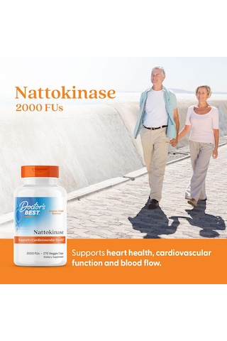 Doctor's Best Nattokinase Gut Health 2,000 Fus 270 Veggie Caps Aromasız