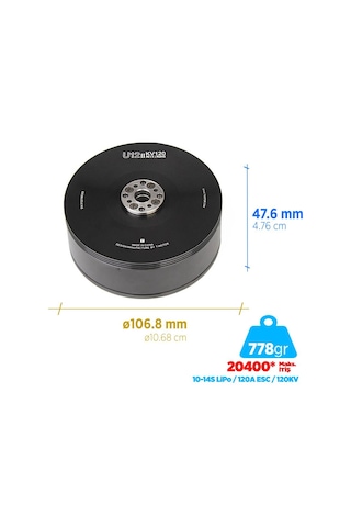 T-motor U Power Type U12ıı 120kv Brushless Fırçasız Motor Uav Multikopter Multi-rotor Quadcopter Hexacopter Drone Motoru