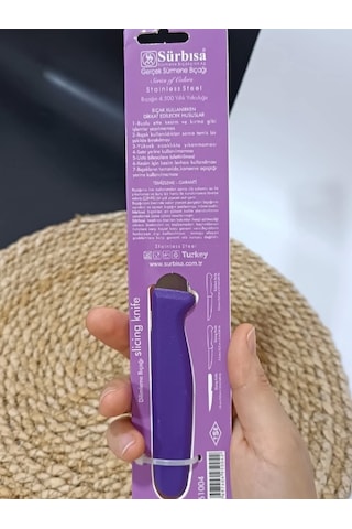 Sürmene 61004 Mutfak Bıçağı 9,50 Cm Mor Çok Renkli