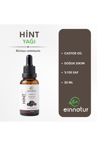 Hint Yağı, 30 Ml, %100 Saf Castor Oil, Ricinus Communis