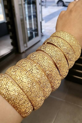 22 Ayar Altın Cam Kırığı Işçiliksiz Bilezik 20 Gr