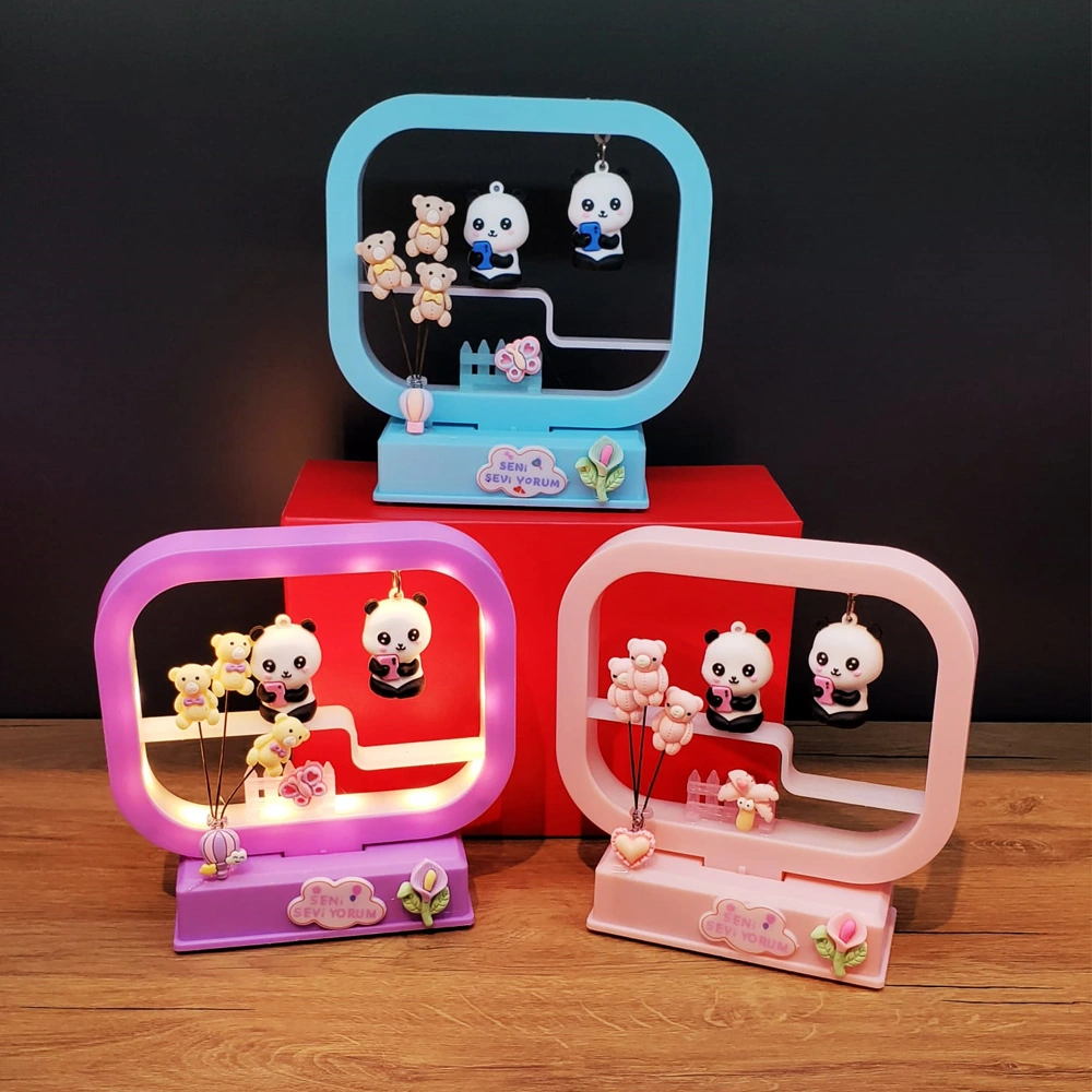 River World Dekoratif Işık Panda Sevimli Müzikli Renkli