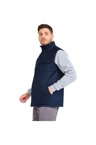 Şensel, Kapitoneli Kot Yelek, Lacivert -118E4545- Kışlık Yelek