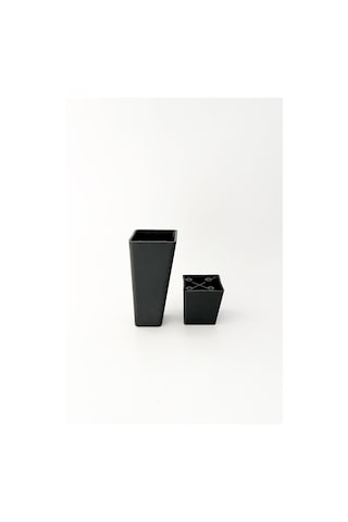 Plastik Köşeli Konik Mobilya & Koltuk Ayağı Mat Siyah 14cm. (4 Ad