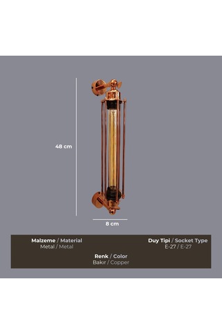 Radiance Bronz Aplik Bakır