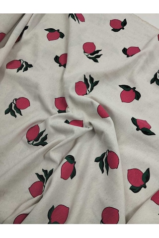 Desenli Keten Poplin Kumaş
