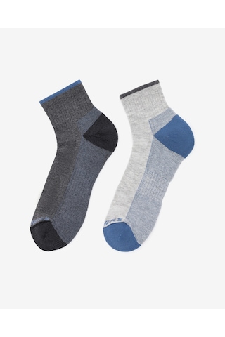 Skechers 1/2 Terry Traıl Qtr Crew - 2'li Paket Erkek Çorap Erkek Grey/grey Çorap S118740-039 Gri