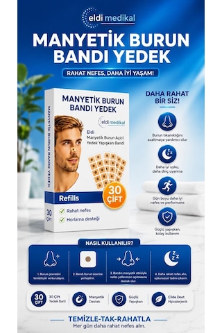 Eldi Manyetik Burun Açıcı Yedek Yapışkan Bandı