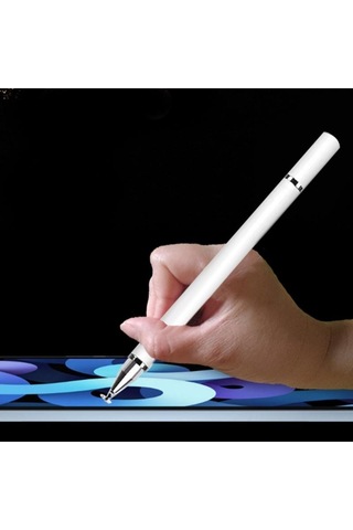 Jms Dokunmatik Ekranlar İçin 2'si 1 Arada  Kalem Stylus Rose Gold