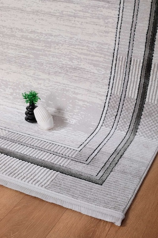 Voyage %100 Akrilik Yumuşak Dokulu Halı Kilim Salon Mutfak Koridor Yolluk Dokuma Makine Halısı Ac-410 Gri