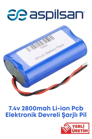 Enerjistar 7.4v 2800mah Bms Devreli Li-on Pil Aspilsan Marka