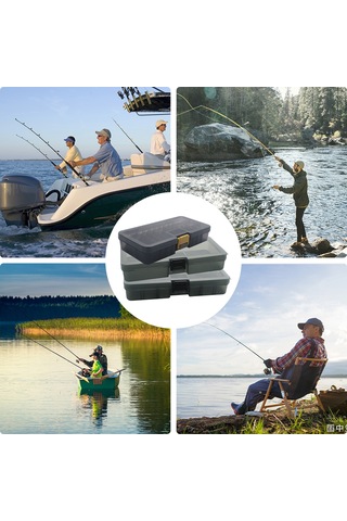 Jeehugo Gri M-3 Modeli Büyük Kapasiteli Olta Yem Kutusu - Tüm Olta Yemlerinizi Kolayca Saklayın