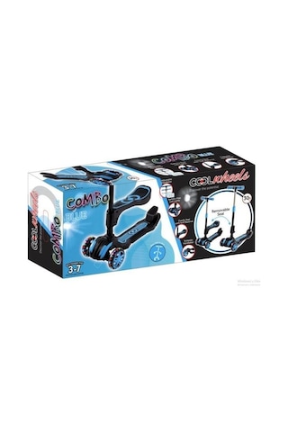 Furkan Toys Cool Wheels Led Işıklı Oturaklı Combo Scooter Mavi