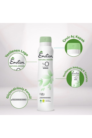 Emotion Natural Breeze Kadın Alüminyumsuz Vegan Deodorant 4x200 Ml