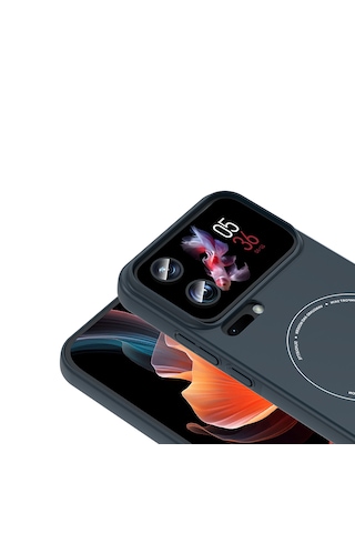 Xiaomi 17 Pro Kılıf Mat Görünümlü Soft Pürüzsüz Yüzey M-safe Şarj Özellikli Kamera Korumalı Sert Kapak Siyah Lacivert