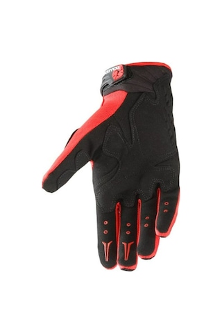 Ebakbak Motosiklet Eldiveni Carbon Korumalı Deri Ve Cordura Kumaş Sertifikalı Motor Eldiven Kırmızı