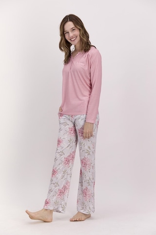 Pierre Cardin Çiçekli Açık Pembe Kadın Pijama Takımı 5274-28121