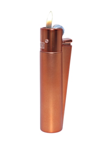Clipper Özel Kutusunda Metal Çakmak - Koyu Rose Gold Mat Brushed Dark Rose Gold Rose