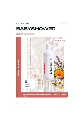 L'carlıe Babyshower Bebek Şampuanı Günlük Kullanım 400 Ml