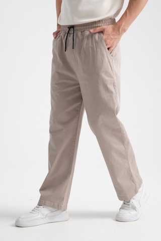 Redline Calmfit Erkek Baggy Kalın Beli Lastikli Pantolon Bej