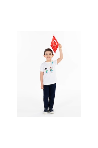 Civil Boys Erkek Çocuk Tişört 3-7 Yaş Beyaz