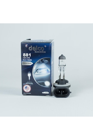 Delco U.s.a H27 881 Sis Farı Ampulü 12 Volt 27w Eğri Soket 10 Adet