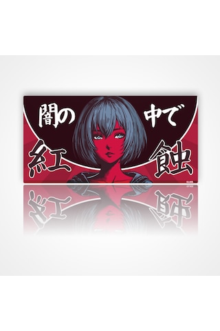 Glasspad Cam Mouse Pad - Premium Temperli Cam - 80x40 Cm Large Crimson Eclipse