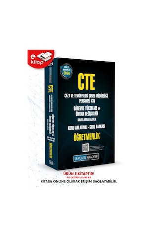 2026 Cte Adalet Bakanlığı Ceza Ve Tevkifevleri Genel Müdürlüğü Görevde Yükselme Ve Ünvan Değişikliği Sınavlarına Hazırlık Konu Anlatımlı Soru Bankası Öğretmenlik E-kitap