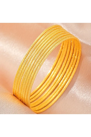 Eriz 24k Altın Kaplama Kadın Bilezik Çok Renkli