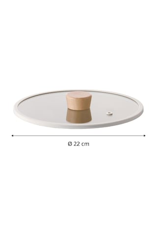 Neoflam 22cm Düz Silikon Çerçeveli Cam Kapak Bej Sku: Smg8690010563910 Açık Ahşap