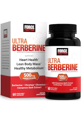 Force Factor Ultra Berberine, 500mg Chromium & Cinnamon 60 Vegeta