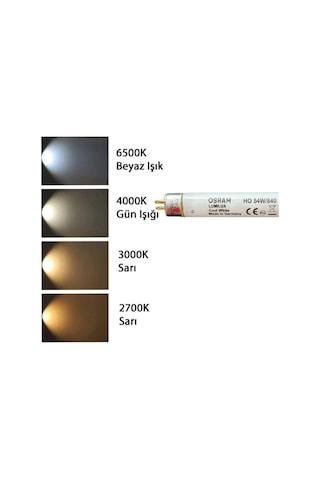 1 Adet Osram 54w 840 Günışığı 4000k G5 Duylu T5 Floresan