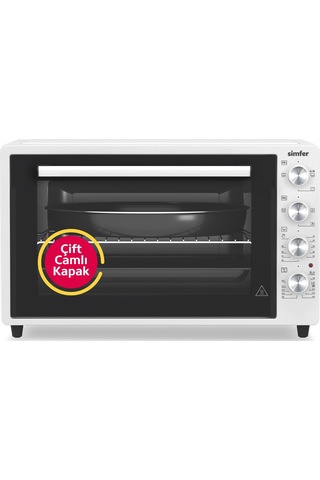 Simfer 7032 70 L Turbo Çift Cam Midi Fırın Beyaz