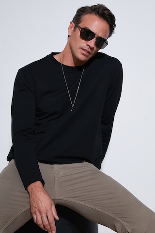 Buratti Streç Pamuklu Regular Fit Bisiklet Yaka Erkek Sweat 5905725 Siyah