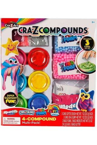 Cra-z-art Cra-z-compounds Slime Ve Oyun Hamuru Çoklu Paket Seti - 13 Parça Çok Renkli