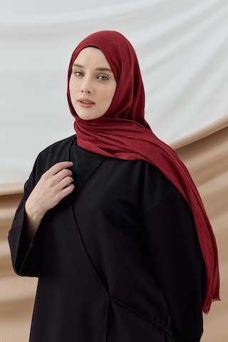 Aminenesil Modakaşmir Bordo Bambu Şal