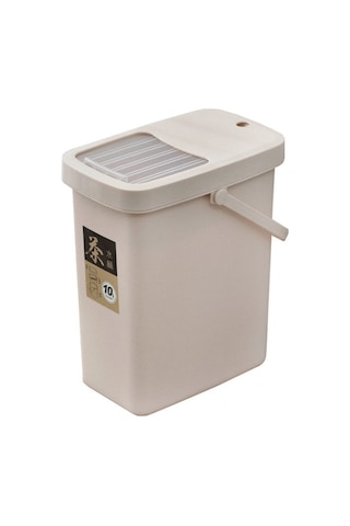 Sones Ofis Plastik Çay Artığı Kovası Çay Atık Kovası İtmeli Kapaklı Taşınabilir Çöp Kutusu, Stil: 10l Diğer