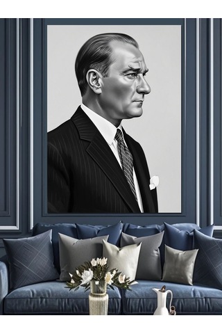Ahşap Tablo Mustafa Kemal Atatürk'ün Fotoğrafı