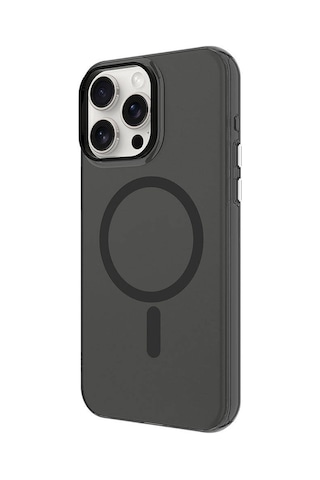 Nourthkiingdom Apple Uyumlu iPhone 15 Pro Max Nrtk Magsafe Şarj Özellikli Buzlu Transparan C-pro Sert Kılıf-derin M Derin Mor