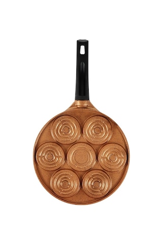 Serenk Fun Cooking Gülen Yüz Alüminyum Döküm Granit Kaplama Panke