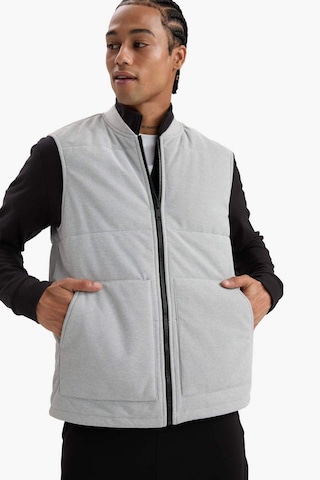 Defacto Regular Fit Dik Yaka Fermuarlı Cepli Yelek E8777ax25augr360 Gri