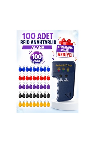 Sr-602 R Yazılabilir Kopyalanabilir 125 Khz Proximity Anahtarlık Keyfob Karışık Renkler 100 Adet